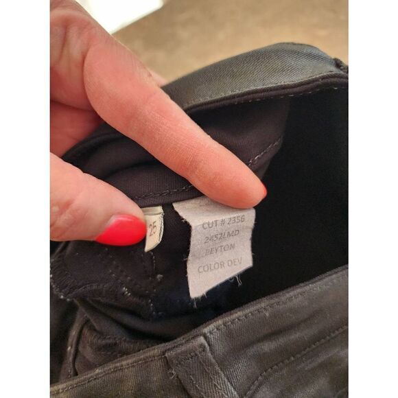 L'AGENCE Peyton high rise skinny ankle crop black coated stretch jeans NWT size - Picture 5 of 8